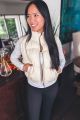Vegan Leather Vest Cream