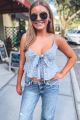 Floral Tank Blue