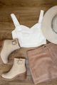 Linen Bandeau Off White