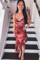 Asymetric Ruffle Maxi Dress
