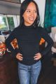 Classic Turtle Neck Blouse Black