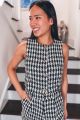 Houndstooth Vest Black