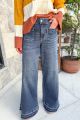 Front Pocket Wide Leg Jean Dark