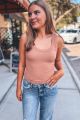 Reversible Ribbed Tank Mocha