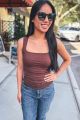 Square Neck Tank With Ruched Side