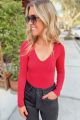 L/S V-Neck Bodysuit