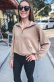 Zip Up Sweatshirt Mocha
