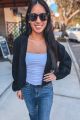 Cozy Cropped Cardigan Black