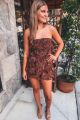Ruffle Bodycon Brown