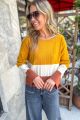 Striped Sweater Mustard