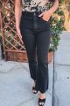 Cropped Flare Black