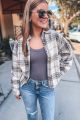 Plaid Blouse Khaki
