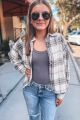 Plaid Blouse Khaki