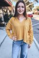 Waffle Tee Mustard