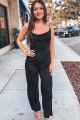 Cowl Neck Jumpsuit Black