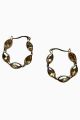 Stone Hoop Earrings Topaz
