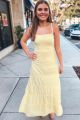 Crochet Detailed Maxi Dress Butter