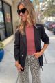 Linen Blazer Black