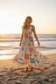 Print Halter Maxi Dress Verano