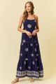 Print Maxi Dress Navy