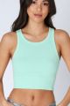 Chevron Crop Top Aqua