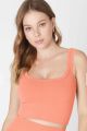 Chevron Crop Top Coral