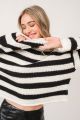 Striped Sweater Black