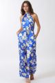 Print Halter Jumpsuit Royal
