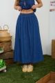 Denim Maxi Skirt Blue