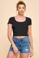 Scoop Neck Crop Top