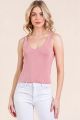 V-Neck Double Lined Crop Tank