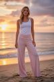 Wide Leg Pants Pink