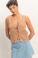 Crochet Vest Taupe
