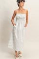 Striped Maxi Dress Blue