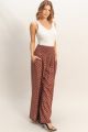 Polka Dot Wide Leg Brown
