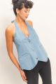Denim Tie Back Vest
