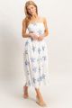 Print Maxi Dress Blue
