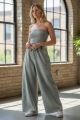 Strapless Jumpsuit Teal
