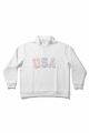 USA Applique Sweatshirt White