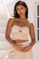 Twist Crop Top Beige