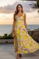 Print Maxi Dress Yellow