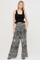 Print Pants Black