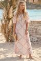 V-Neck Print Maxi Dress Multi