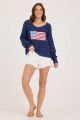 American Flag Sweater Blue