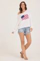 American Flag Sweater White