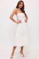 Cotton Eyelet Tie Back Midi Dress