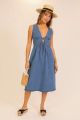 Tie Front Denim Dress