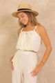 Knot Sleeve Tank Cream