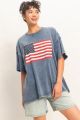 Mineral Washed Flag Tee Navy