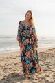 V-Neck Floral Maxi Dress